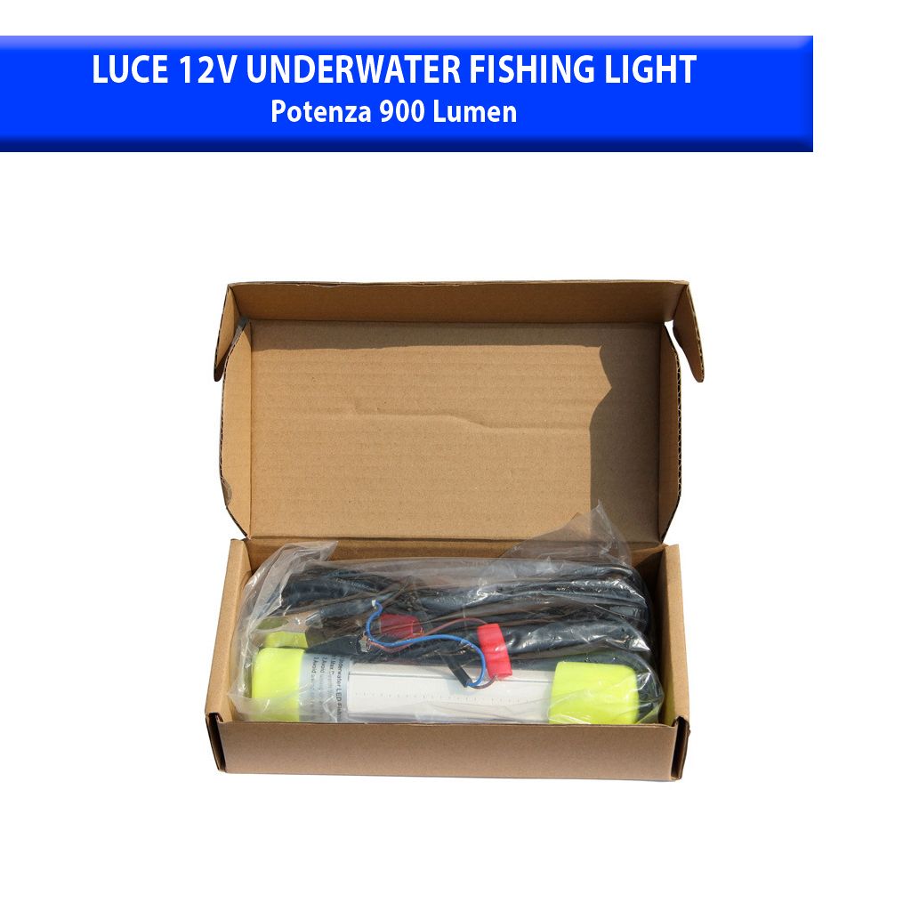 LUCE 12V UNDERWATER FISHING LIGHT - 900 LUMEN - Jonio Pesca di Davide Chiera